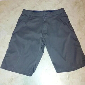 Plugg Flex Waist Chino Flat Front Classic Fit Size 33 Men Gray Golf Shorts